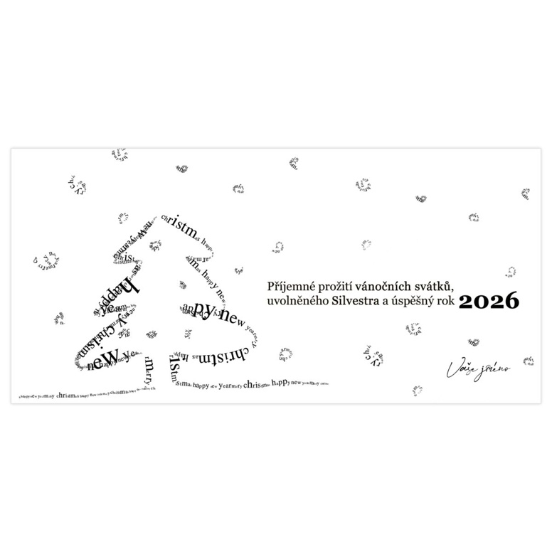Novoročenka 117 – Typografický vánoční stromek