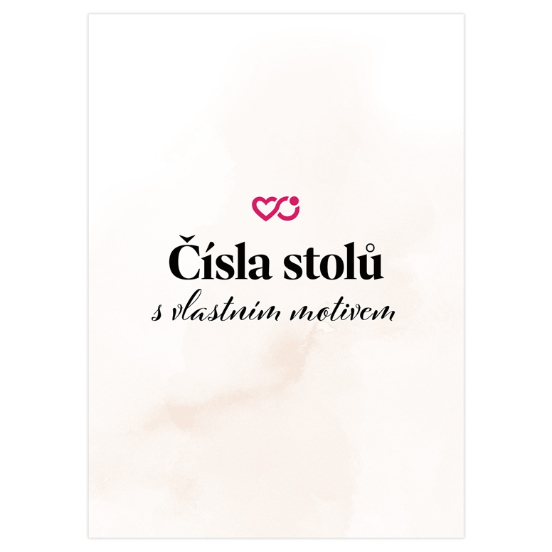 Čísla stolů s vlastním motivem 1