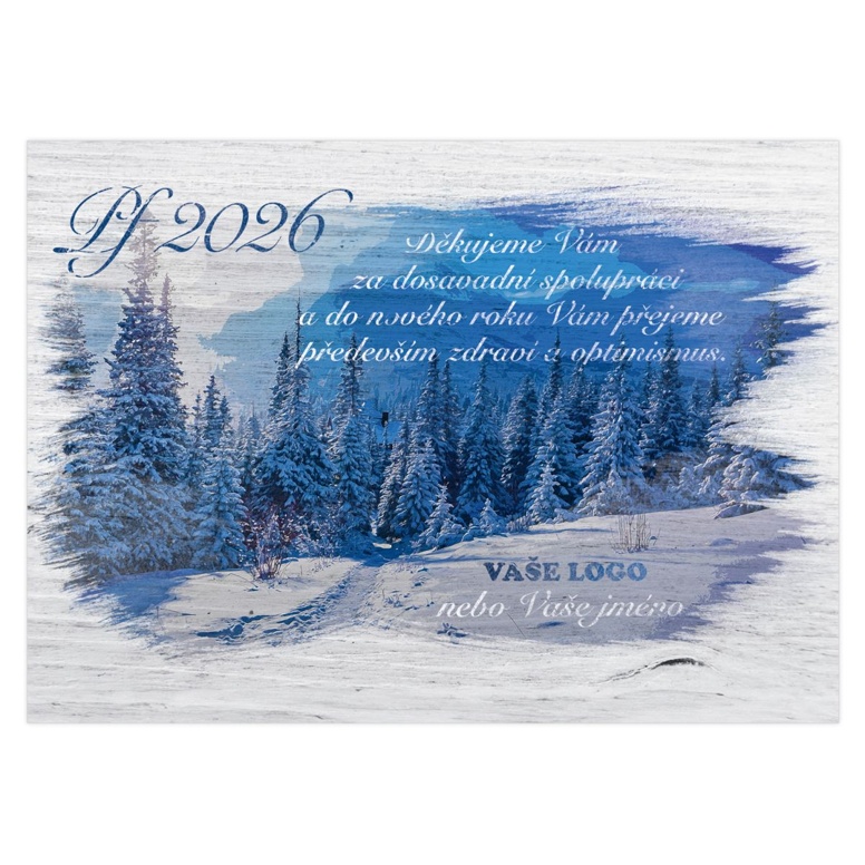 Novoročenka 554 - zimní abstraktní krajina