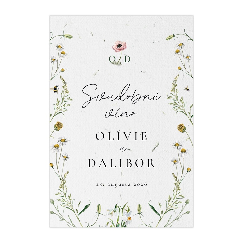 Etiketa na svadobné víno 352