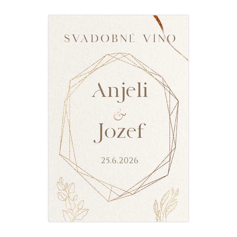 Etiketa na svadobné víno 357