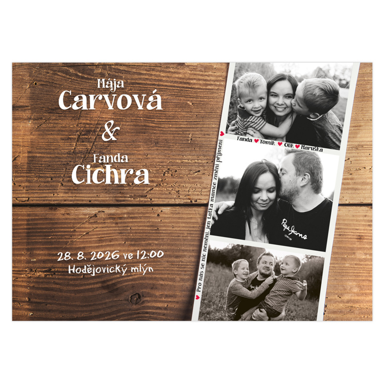 Svadobné oznámenie 212 – Fotopásek