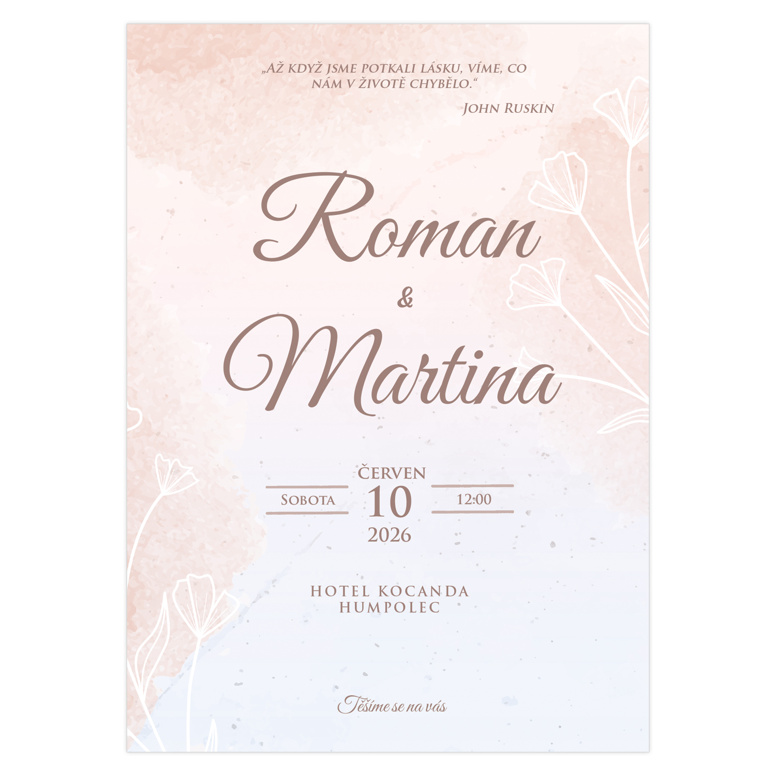 Svatební oznámení 265 - Kvítky