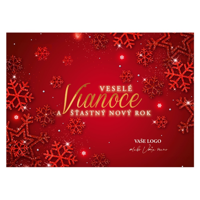 Novoročenka 566 - červené vločky