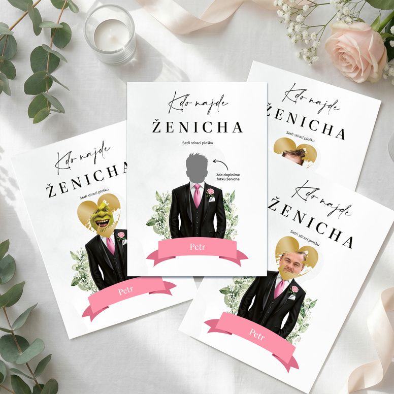 Kdo najde ženicha – stírací hra