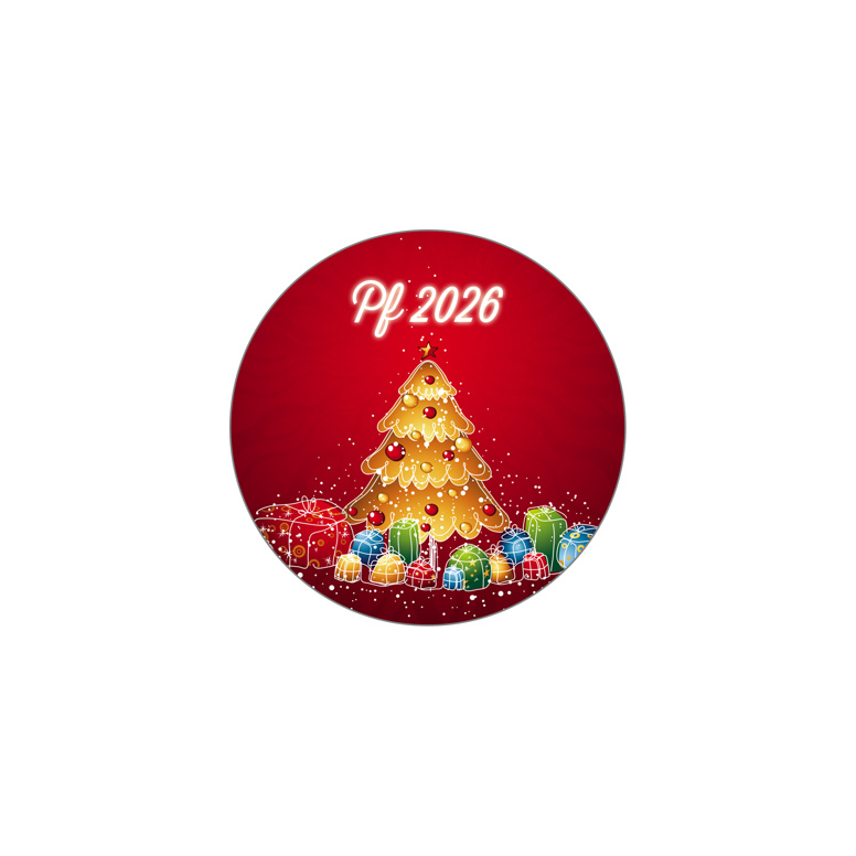 Vianočné okrúhla samolepka 39