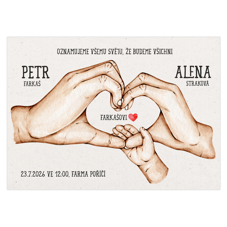 Svadobné oznámenie 284 – 1 dieťa