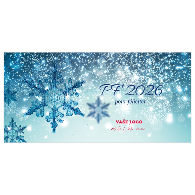 Novoročenka 417 – Zamrznuté vločky s trblietkou v pozadí