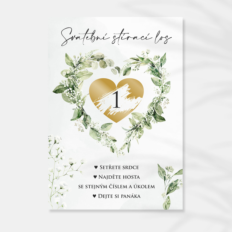 Svatební stírací los 293