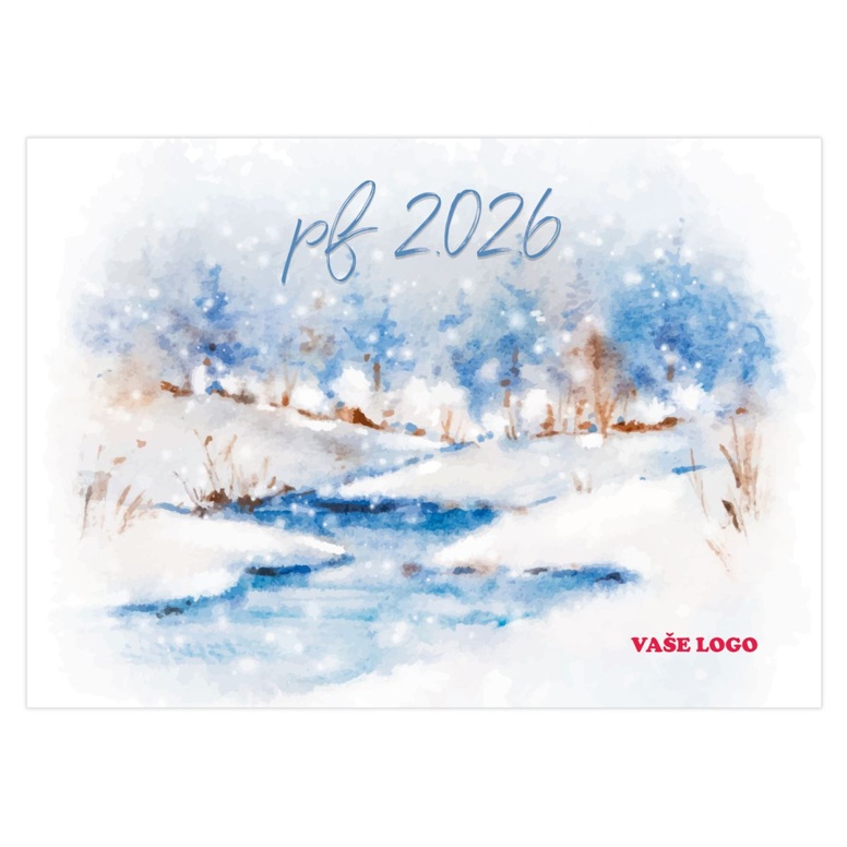 Novoročenka 538 - malovaný zmrzlý potok