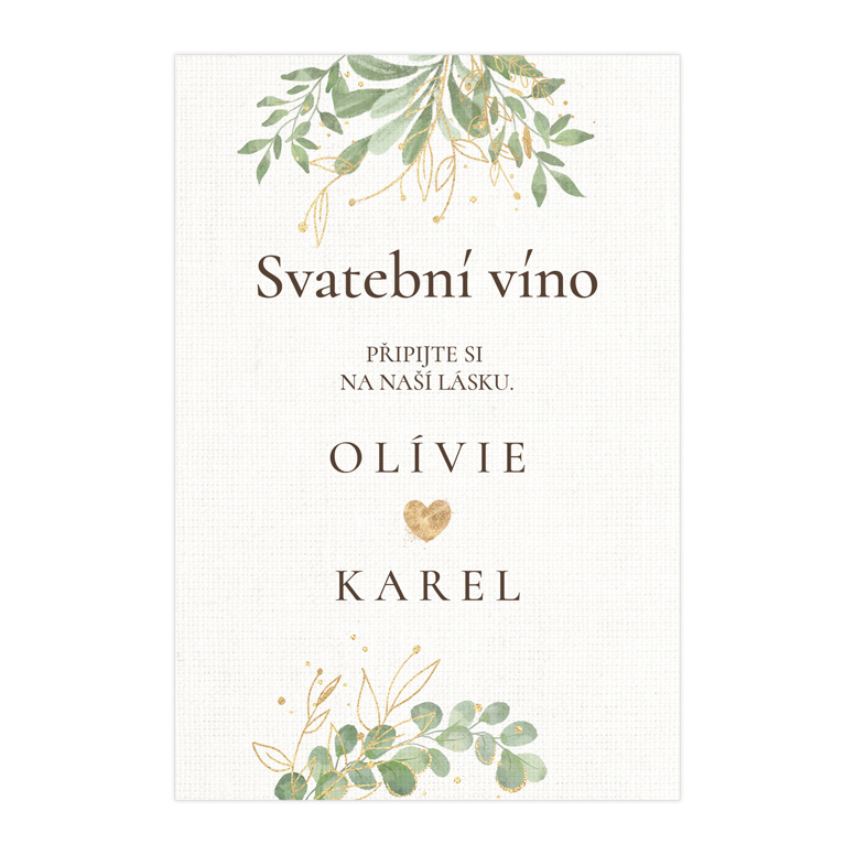Etiketa na svatební víno 363