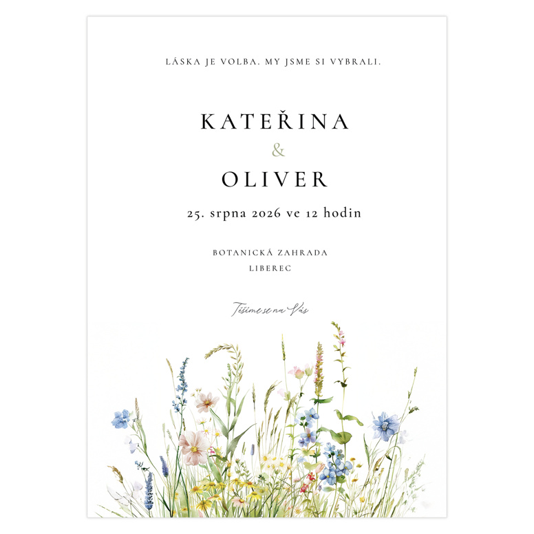 Svatební oznámení 354 – Květinová romance