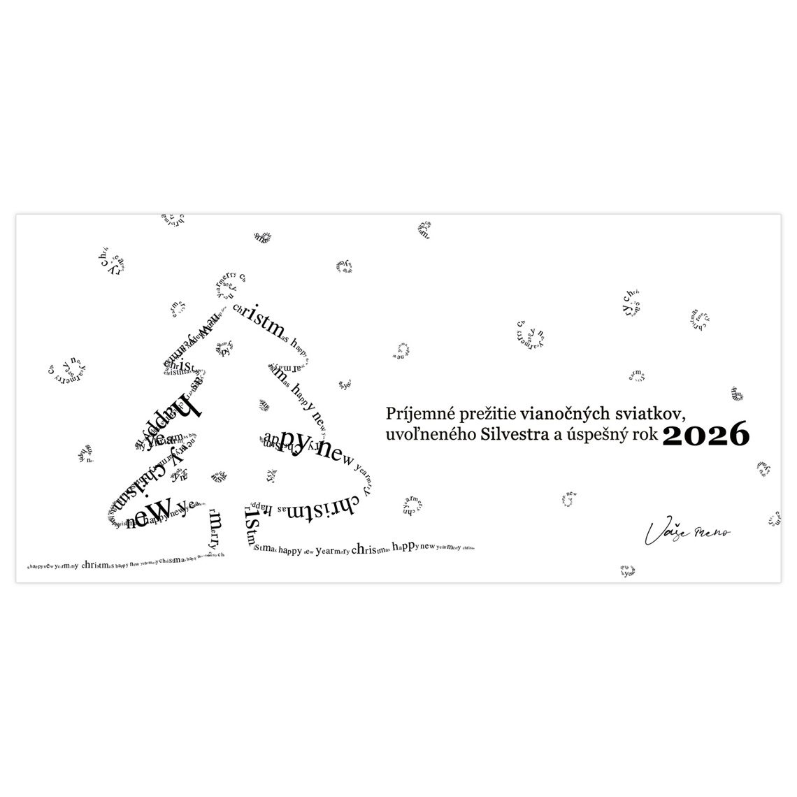 Novoročenka 117 – Typografický vianočný stromček