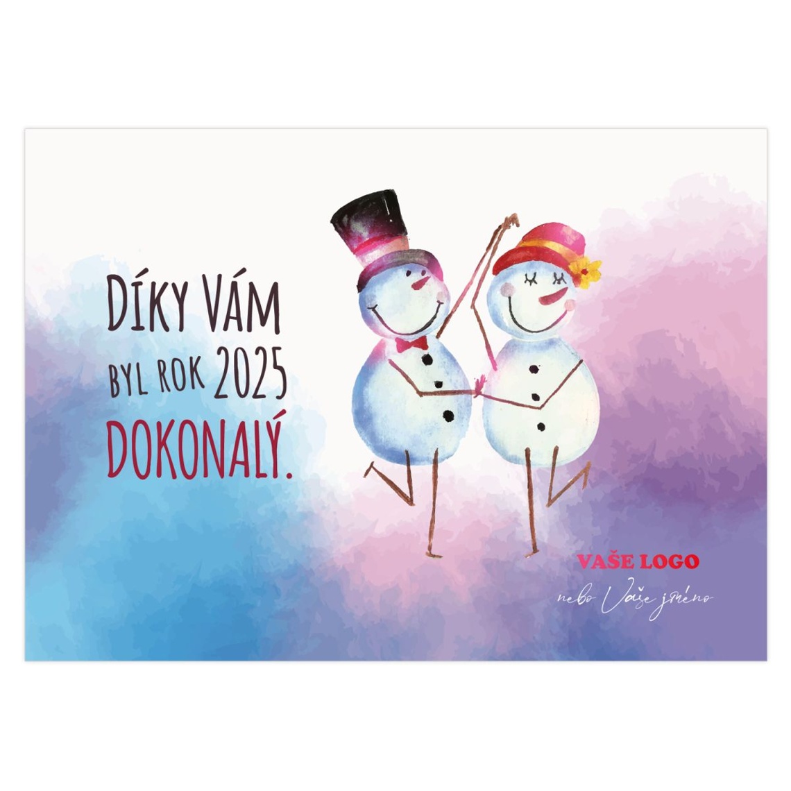 Novoročenka 550 - tancující sněhuláci