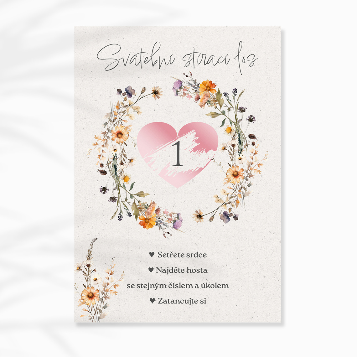 Svadobný stierací žreb 336