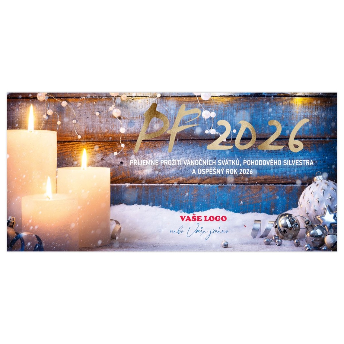 Novoročenka 403 – Svíčky s ozdobami s atmosférou Vánoc