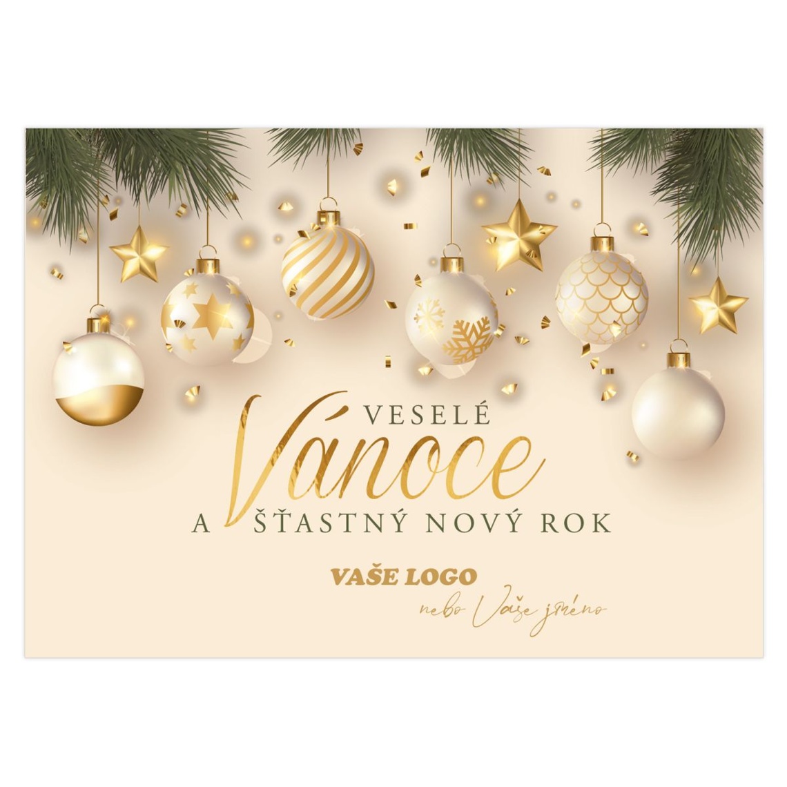 Novoročenka 565 - zlaté ozdoby