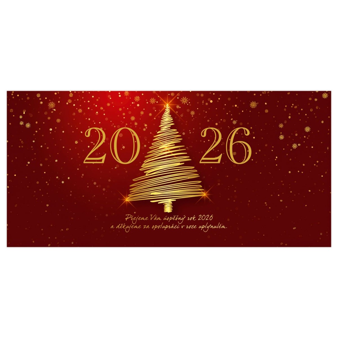 Novoročenka 544 - červeno zlaté