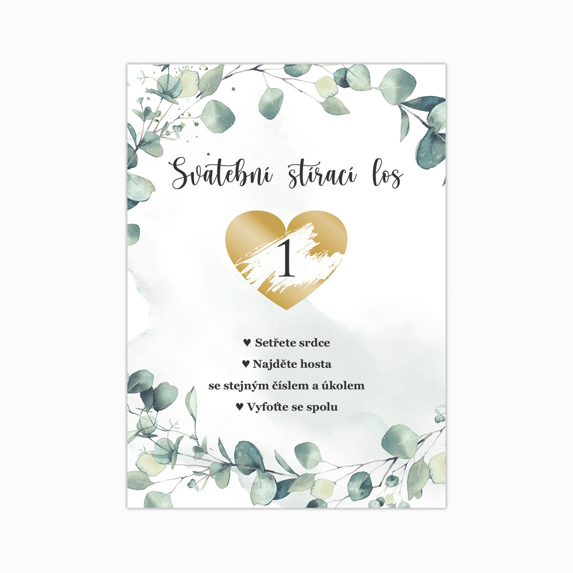 Svadobný stierací žreb 231