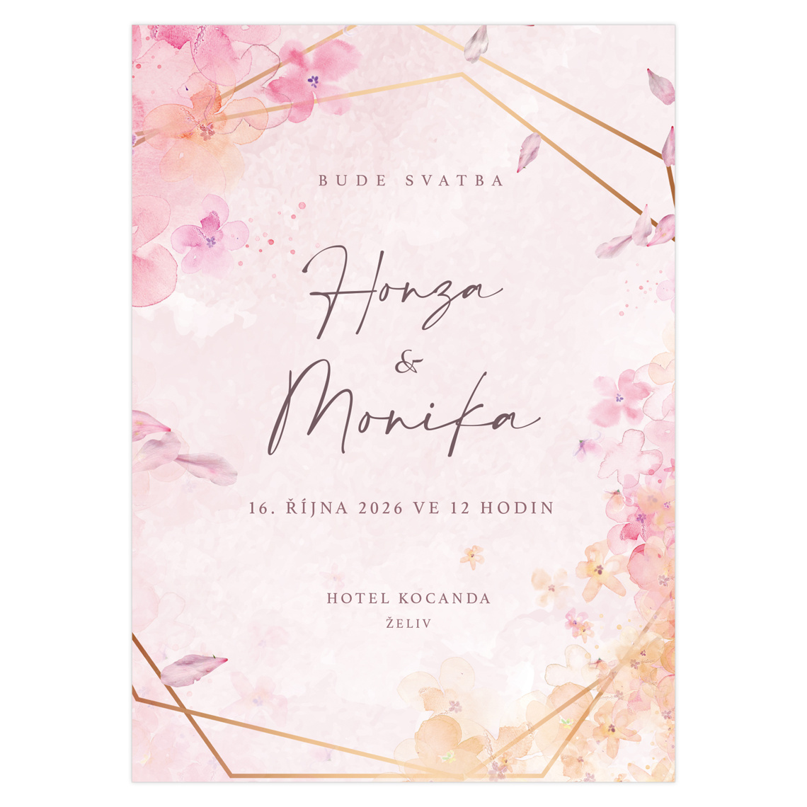 Svatební oznámení 260 – Sladké oznámení v boho stylu