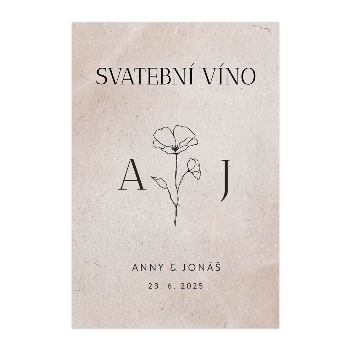 Etiketa na svatební víno 346