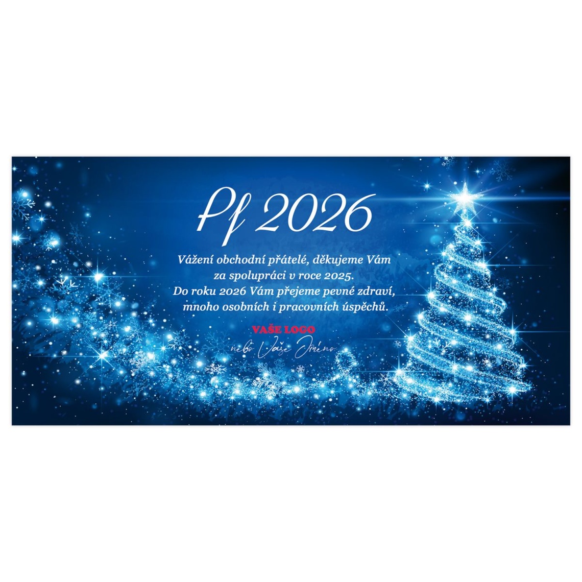 Novoročenka 446 – Modrý zářivý vánoční stromek