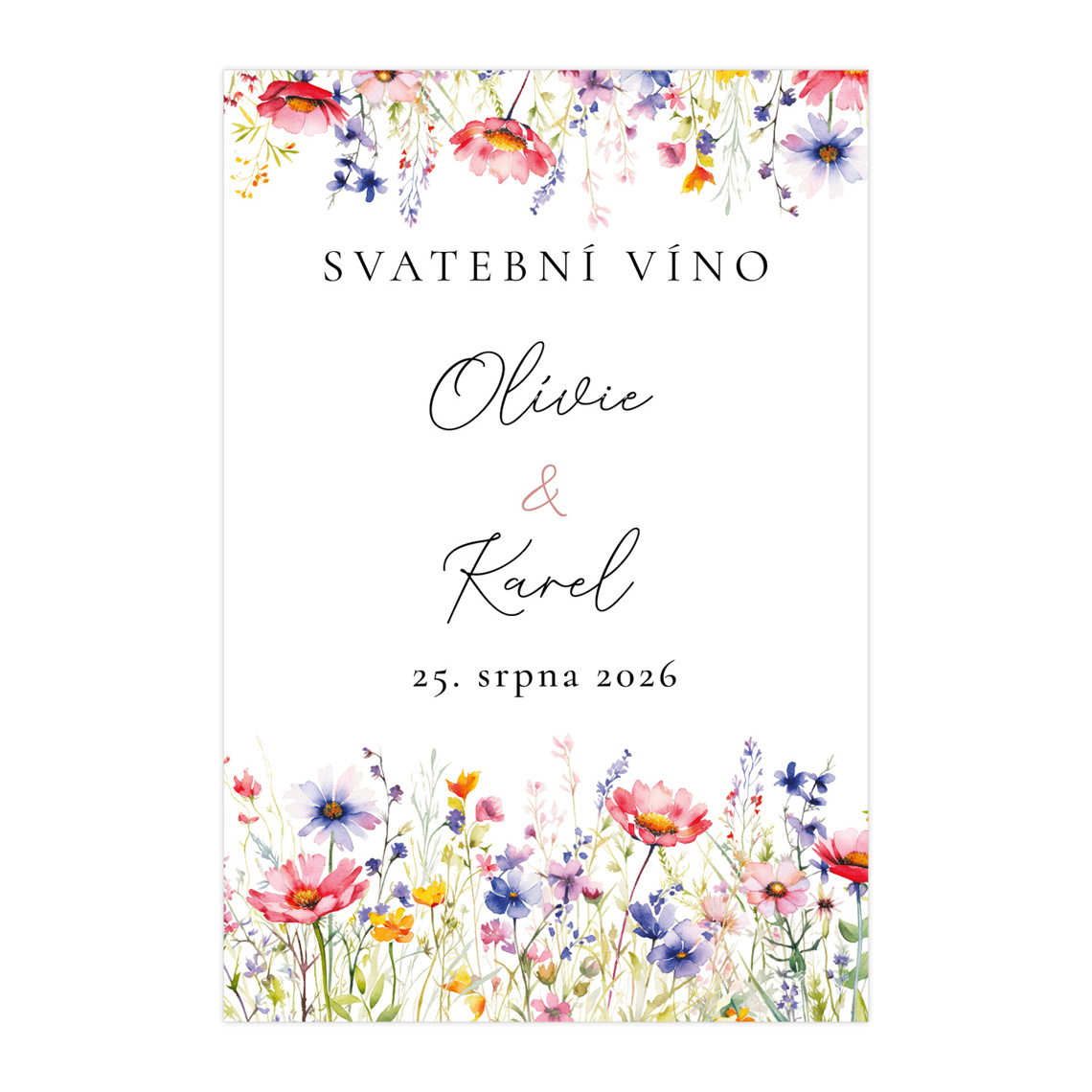 Etiketa na svatební víno 356