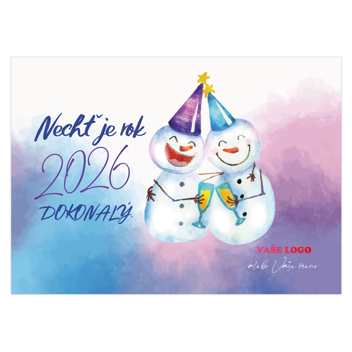 Novoročenka 549 - maľovaní snehuliaci