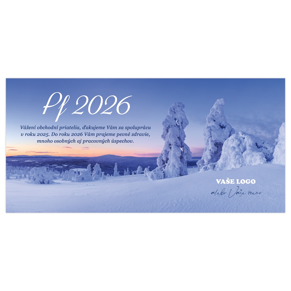 Novoročenka 561 - zapadajúce slnko v zime