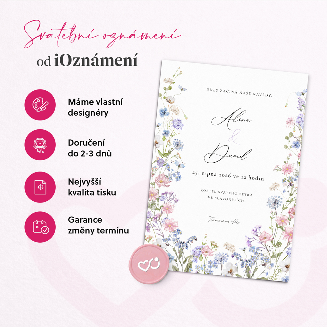Svadobné oznámenie 365 – Kúzlo lúčnych kvetov