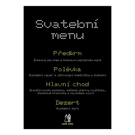 Svatební menu 98 jako svatební menu na slavnostní tabuli